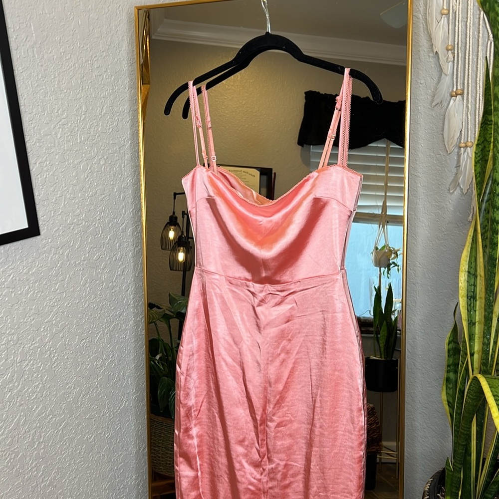 HOUSE OF CB 'Costanza' Bright Peach Maxi Dress NWOT - Picture 7 of 10